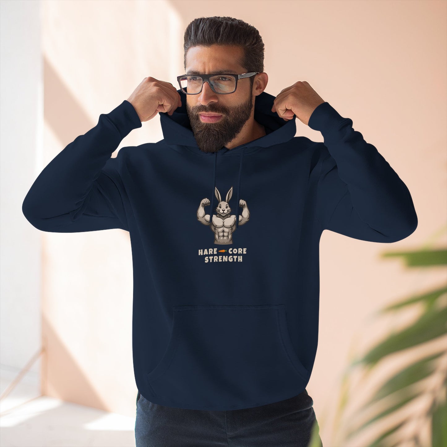 Hare-core Strength – Men’s Hoodie