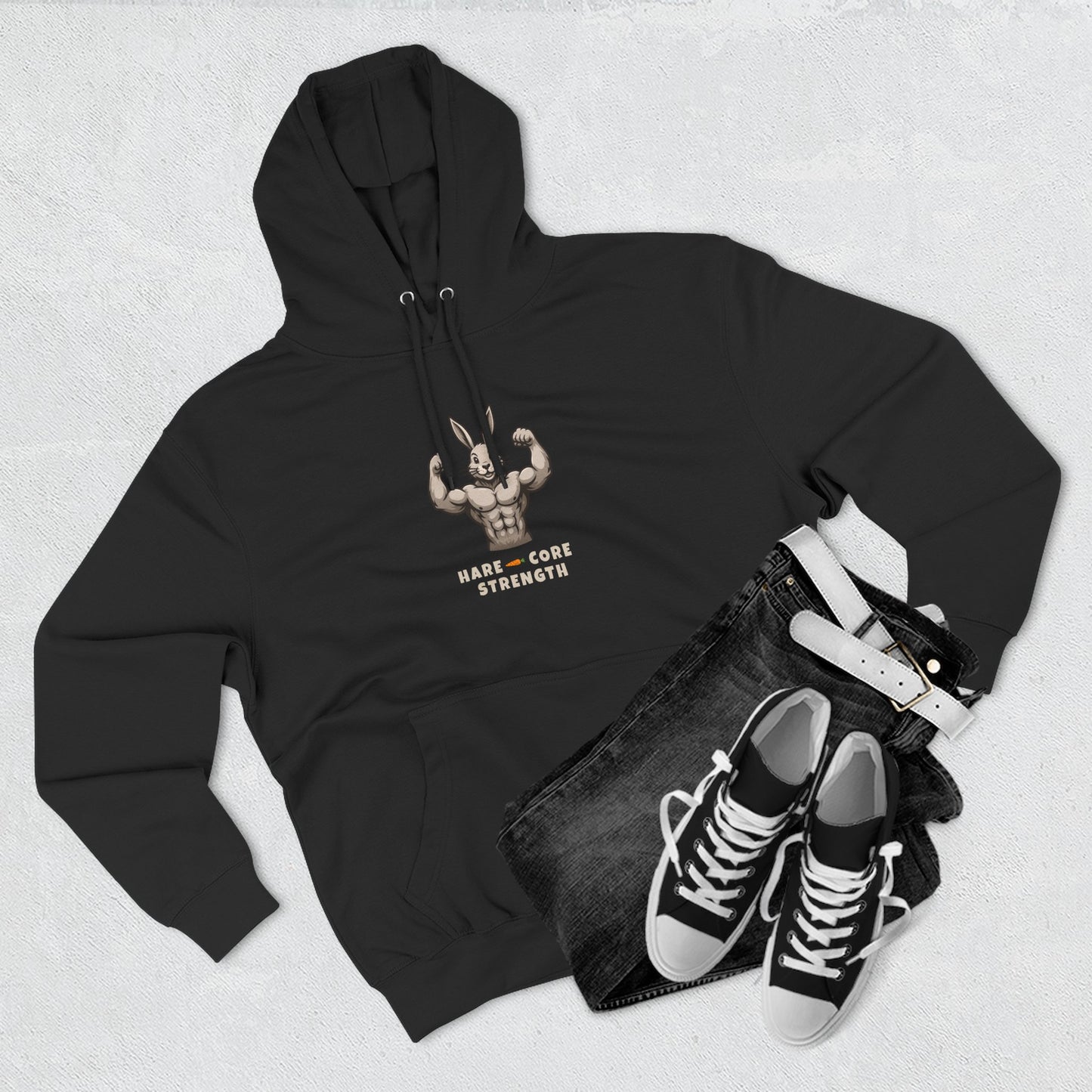Hare-core Strength – Men’s Hoodie