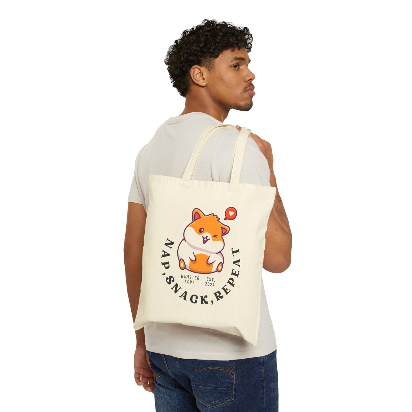 Nap, Snack, Repeat Hamster - Cotton Bag