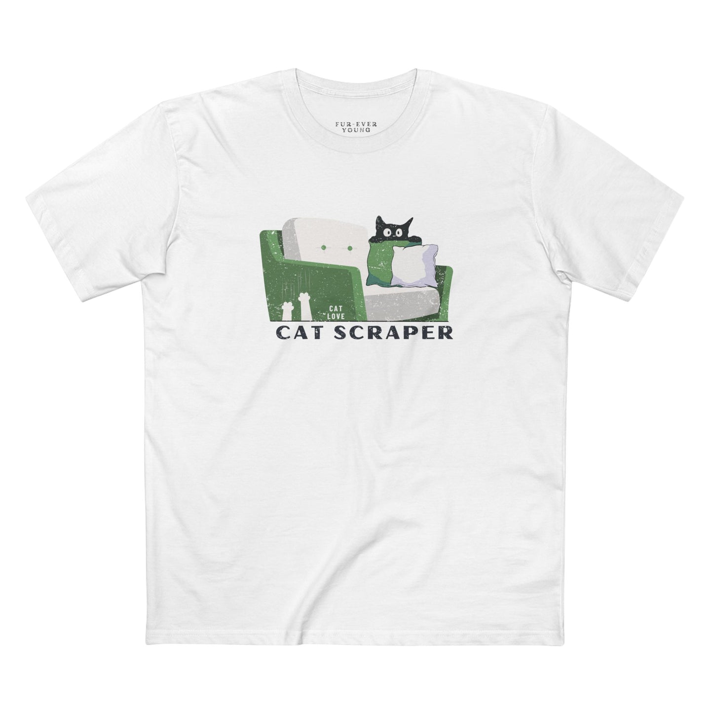 Funny Cat Scraper Unisex Cotton Tee