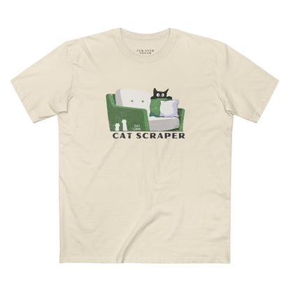 Funny Cat Scraper Unisex Cotton Tee