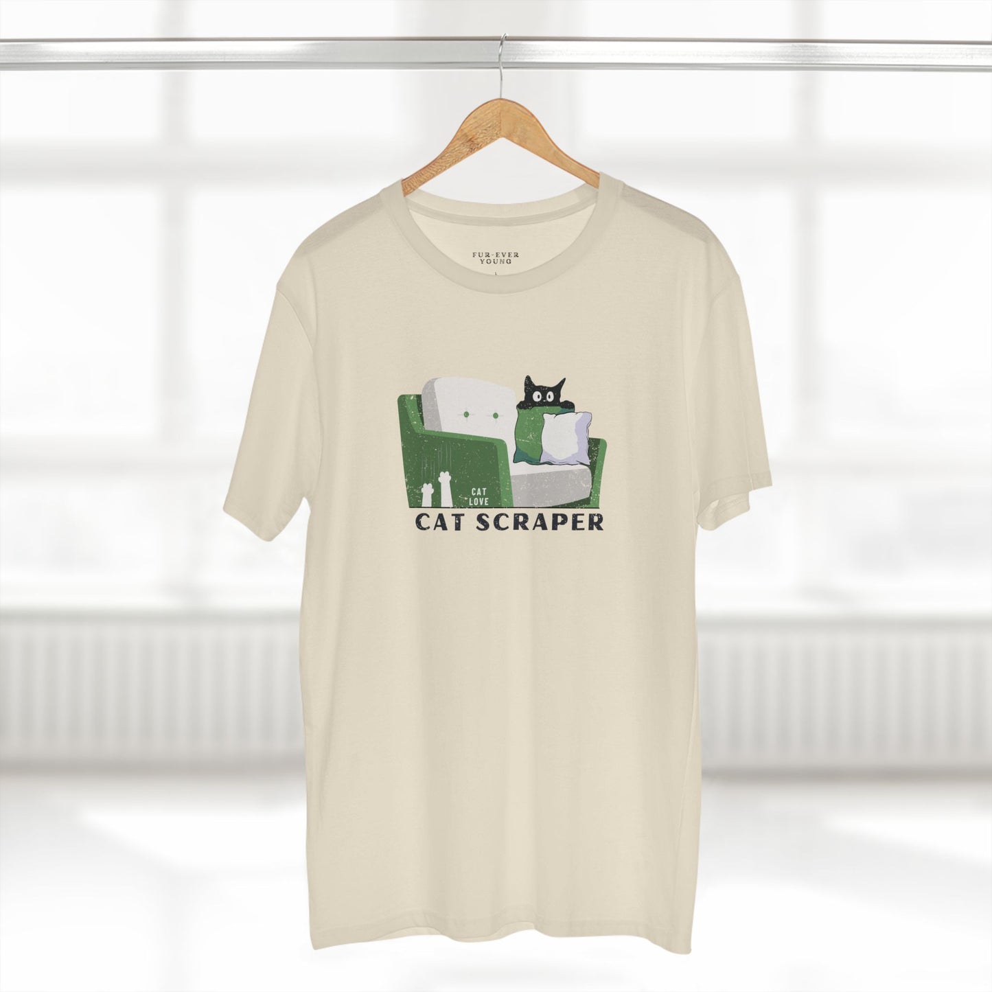 Funny Cat Scraper Unisex Cotton Tee