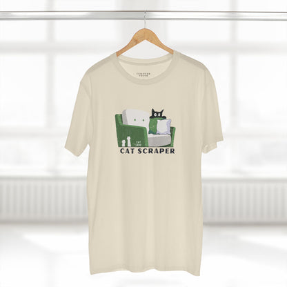 Funny Cat Scraper Unisex Cotton Tee