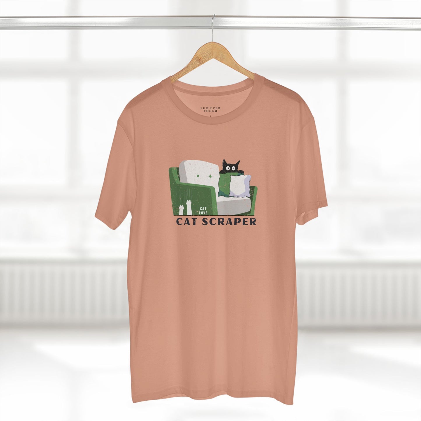 Funny Cat Scraper Unisex Cotton Tee