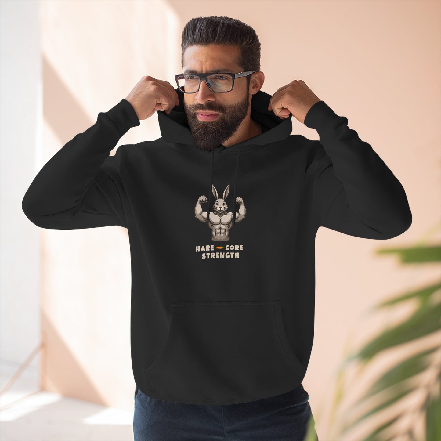 Hare-core Strength – Men’s Hoodie
