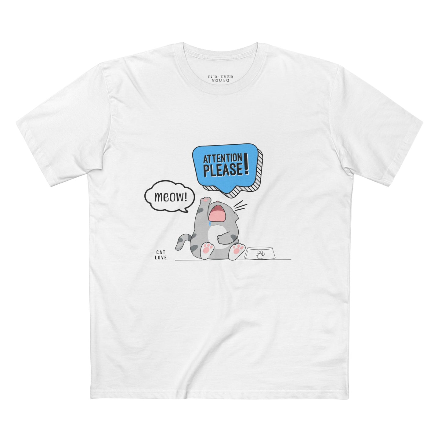 Meow Means Feed Me. Now! – Unisex Cotton T-Shirt