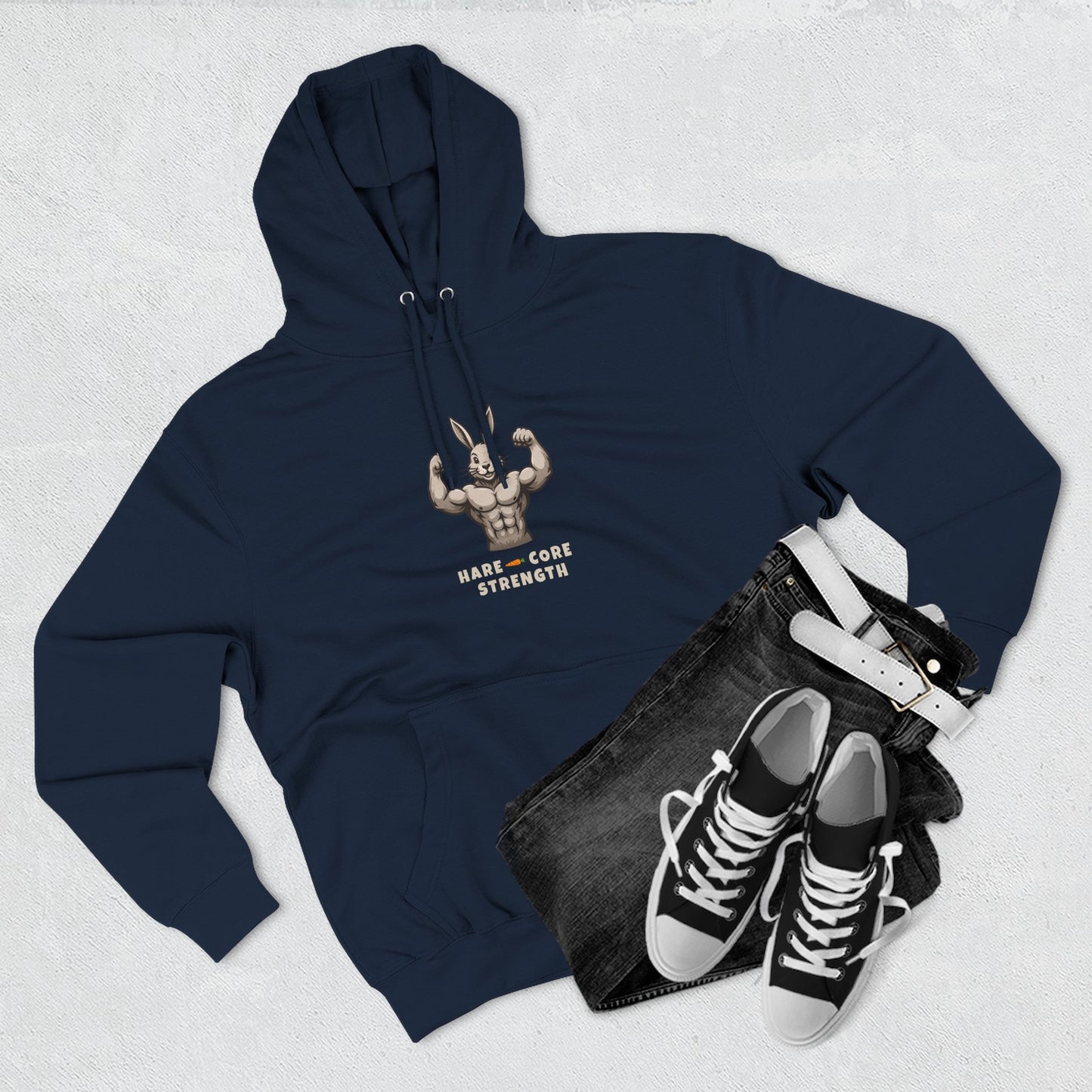 Hare-core Strength – Men’s Hoodie