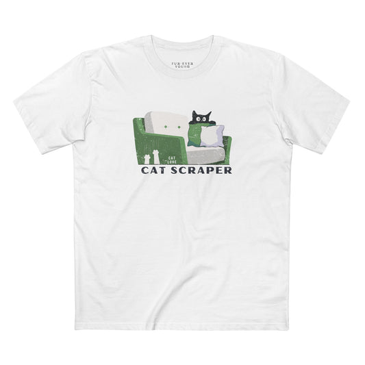 Cat Scraper - Unisex Cotton T-shirt